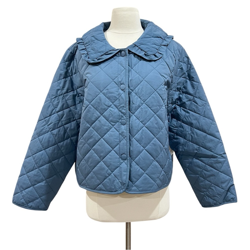 Lauren Conrad Quilted Jacket in Rendez Blue NWT Size XXL - Picture 13 of 15